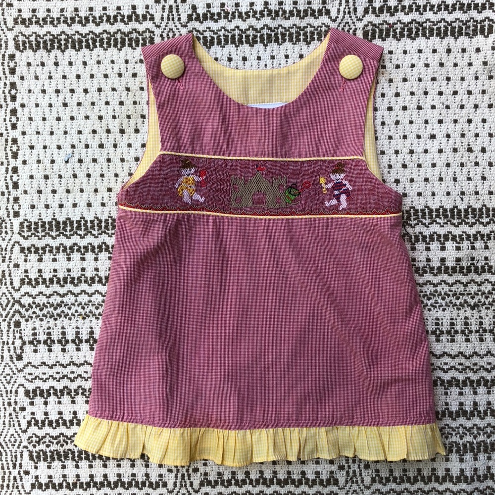 5 for $25 Sandcastle Dress 3T Gingham Smocked Embroidery